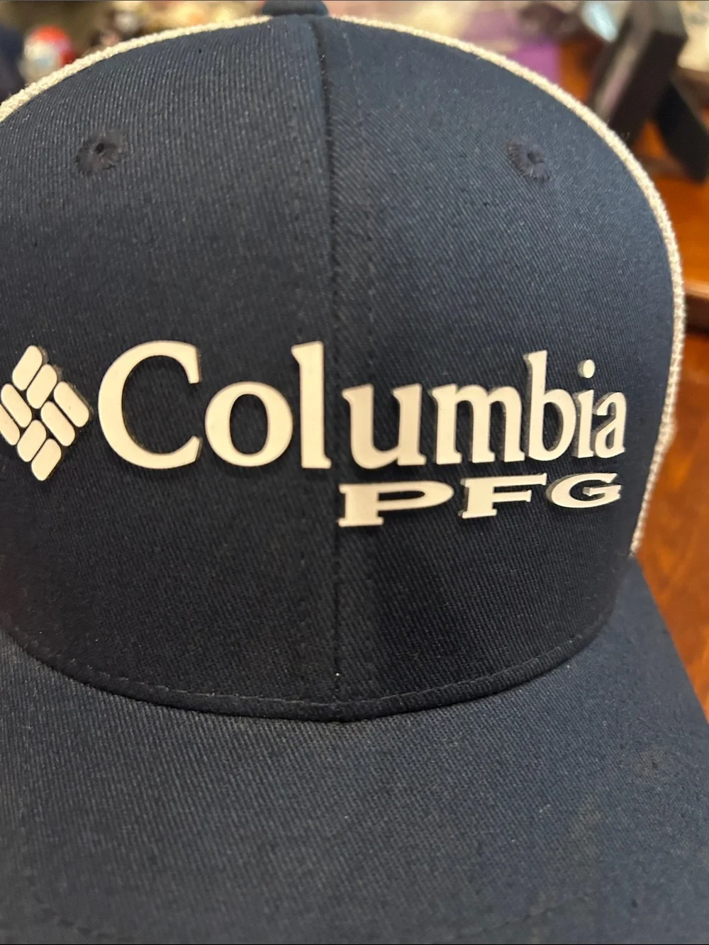 Dallas Cowboys Columbia PFG Navy Mesh SnapBack Trucker Hat